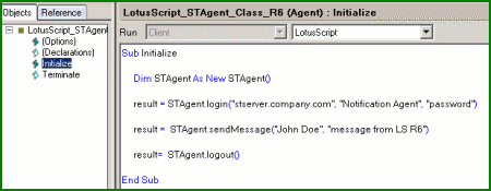 Sametime Agent's LotusScript example